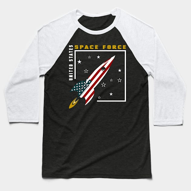 Space Force Vintage Look T-shirt, Trending anti-trump tshirt Baseball T-Shirt by CMDesign